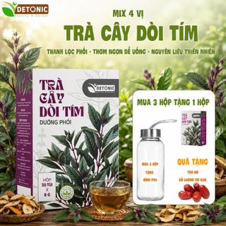 Trà cây dòi tím túi lọc DETONIC hỗ trợ vấn đề về hô hấp ho dai dẳng, ho có đờm, viêm mũi, đau họng viêm lao phổi nhẹ