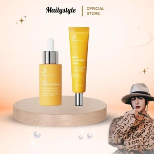 S47_ COMBO Serum Vit C Derm A Plus Vit C Concentrate (A136)+ Kem dưỡng Vit C Derm A Plus Vit C Concentrate Cream(A131)