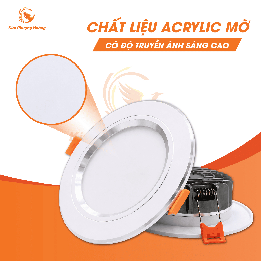 Đèn Led Âm Trần (Nguồn Liền) Đế Gang Đúc 5W 7W 9W Phi 90| Đèn Mắt Trâu Trần Thạch cao BH 2 Năm