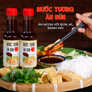 Combo 2 Chai Nước Tương Pha Sẵn Tỏi Ớt Ăn Liền Shiitake 270g Trang Trại Sạch Thôn Xanh Farm