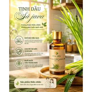 Tinh dầu Sả Java nguyên chất - Hoa Nén - Khử mùi, ẩm mốc, đuổi muỗi, côn trùng - 10ml