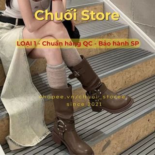 Giày boot nữ da PU tổng hợp dệt vải đế cao su êm ái sang trọng cao cấp thuận tiện