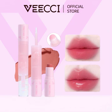 VEECCI Hiệu Ứng Kép Son Bóng Son Tint Bóng Và Son Kem Lì Dưỡng Ẩm Cốc Chống Dính (3,9g)