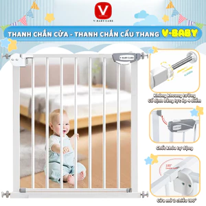 Thanh Chắn Cửa, Chắn Cầu Thang V-BABY [NT1 , D1] Không Khoan Tường, An Toàn Cho Bé