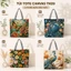 Túi Tote Canvas Nữ TN39 Họa Tiết Thêu Dệt Vintage Cao Cấp, Túi Xách Vai Đi Học Đi Làm Dung Tích Lớn Có Khóa Kéo