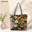 Túi Tote Canvas Nữ TN39 Họa Tiết Thêu Dệt Vintage Cao Cấp, Túi Xách Vai Đi Học Đi Làm Dung Tích Lớn Có Khóa Kéo