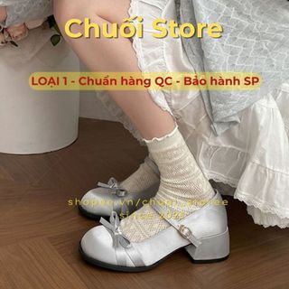 Giày lolita nữ da PU tổng hợp dệt vải đế cao su sang nhẹ tinh tế dịu dàng nữ tính