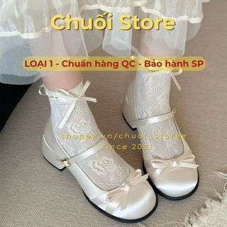 Giày lolita nữ da PU tổng hợp dệt vải đế cao su êm ái mềm mại thoải mái êm chân