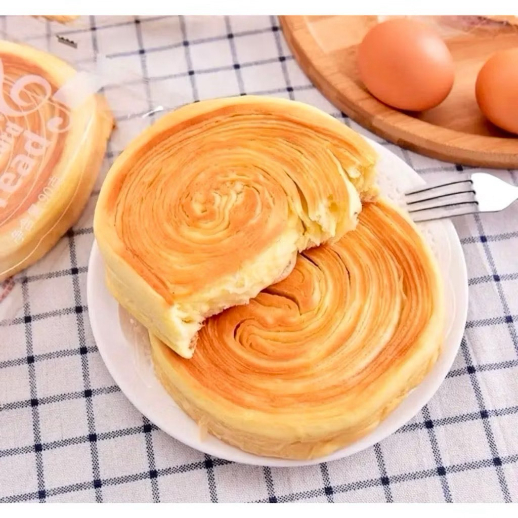{Hott} Combo 2 Bịch {Bịch 4 Gói} Bánh Mì Đĩa Nhạc Ngàn Lớp Ăn Sáng Tiện Lợi  1 gói