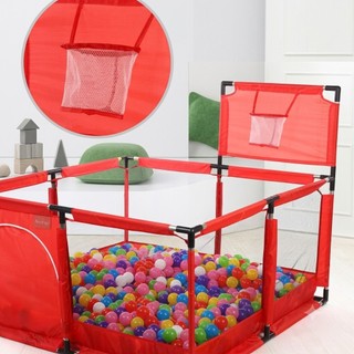 Quây bóng cho bé size 1m35x1m35 khung kim loại có tặng kèm 10 bóng cho bé vui chơi