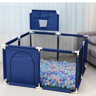 Quây bóng cho bé size 1m35x1m35 khung kim loại có tặng kèm 10 bóng cho bé vui chơi