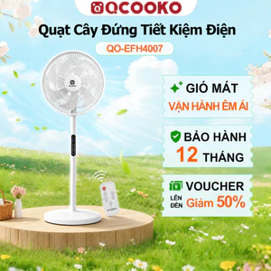 Quạt Cây Đứng Cao Cấp 7 Cánh Điều Khiển Từ Xa,Thiết Kế Cánh Quạt 2 Lớp Cung Cấp Luồng Gió Siêu Êm