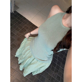 •𝙆𝙞𝙣𝙜𝙨𝙝𝙤𝙥𝙗𝙚𝙖𝙪𝙩𝙮•Set Áo Yếm Mix Váy Nhún QC