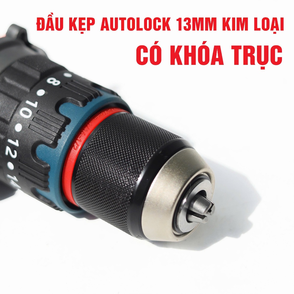 [MỚI] Máy Khoan Pin 13MM Bossun M21B-ID100N Lực siết 100N.m Pin 10CELL 21V Không Chổi Than 3 chức năng