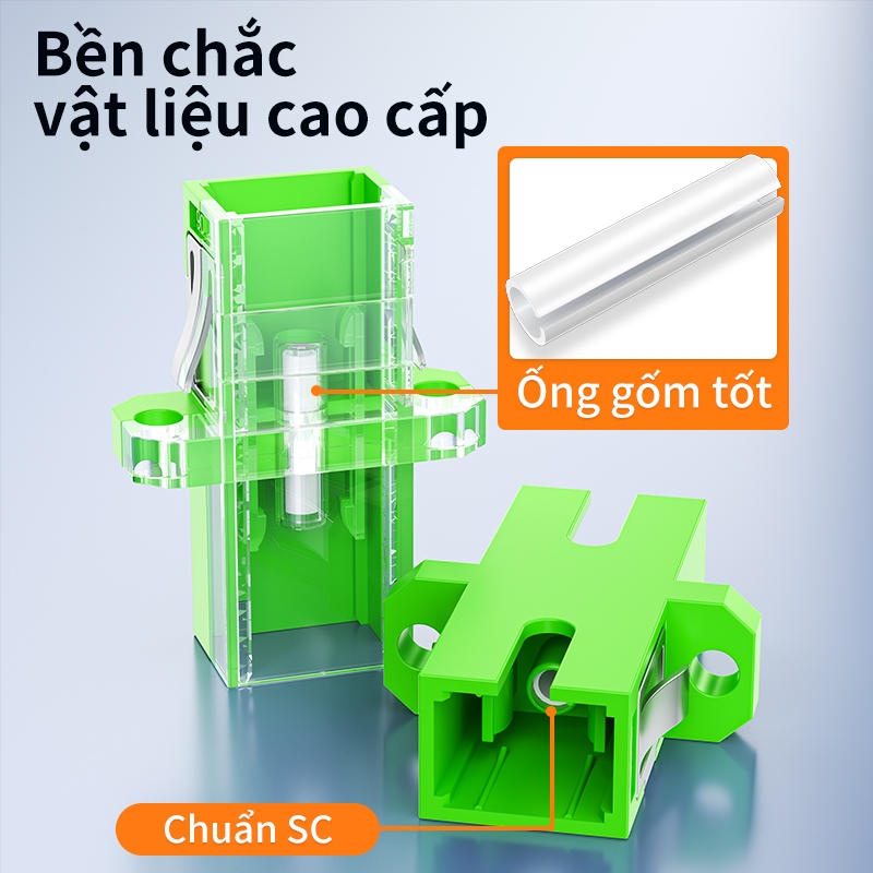 Adapter Quang SC/APC Đơn Đầu Nối Cáp Quang SC APC Bộ Ghép Nối Sợi Quang FTTH