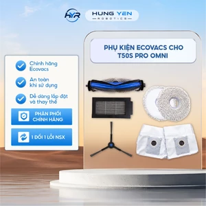 Phụ kiện Ecovacs cho T50S PRO OMNI - Chính hãng - Bộ lọc/ túi rác/ bộ lọc/ chổi cạnh...