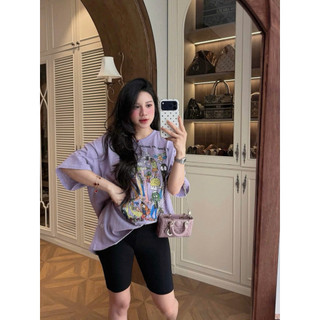 •𝙆𝙞𝙣𝙜𝙨𝙝𝙤𝙥𝙗𝙚𝙖𝙪𝙩𝙮•Áo Phông Tím Xinh In Hình QC