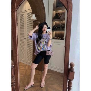 •𝙆𝙞𝙣𝙜𝙨𝙝𝙤𝙥𝙗𝙚𝙖𝙪𝙩𝙮•Áo Phông Tím Xinh In Hình QC