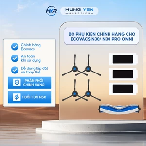 Bộ phụ kiện chính hãng cho Ecovacs N30/ N30 Pro Omni DKT080167 | Chổi cạnh | Chổi chính | Bộ lọc