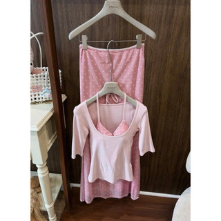 •𝙆𝙞𝙣𝙜𝙨𝙝𝙤𝙥𝙗𝙚𝙖𝙪𝙩𝙮•Set Hồng 3Món Kèm Áo Bra QC