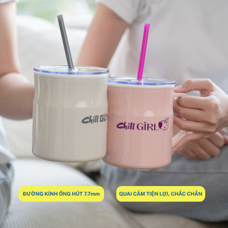Ly giữ nhiệt Chill Guy có quai 700ml Tân Lập Thành Sản phẩm chất lượng nhà nhà thịnh vượng, nhựa PP