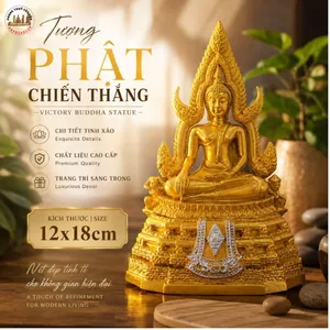 Tượng Decor Trang Trí Bàn Làm Việc Phụ Kiện Góc Thư Giãn Cao 18cm Nhập Khẩu Thái Lan