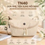 TN40 - Túi Đeo Chéo Nữ Canvas Siêu Nhẹ Nhiều Ngăn, Túi Đeo Vai Thời Trang Chống Nước Dây Đeo Điều Chỉnh