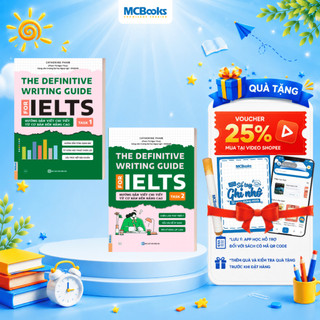 Combo Sách - The Definitive Writing Guide For IELTS - Hướng dẫn viết bài Ielts writing chi tiết từ cơ bản đến nâng cao