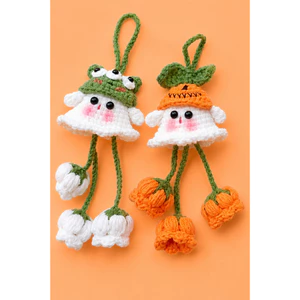 Halloween Móc khóa len handmade bé ma đồ thủ công