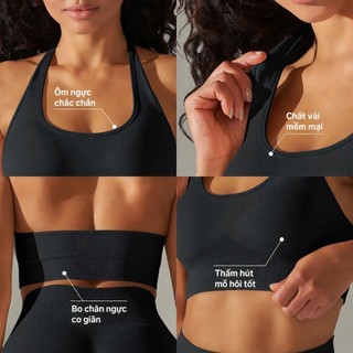 GEPO Áo Bra yếm tập Gym Yoga thể thao nữ có mút GP224