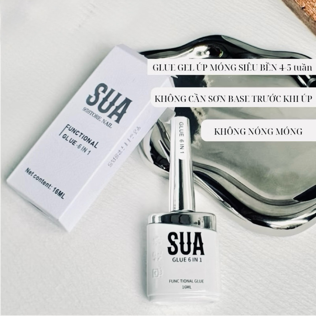 Glue gel 6in1 bản nâng cấp(new)-glue gel SUA úp móng siêu bền ,không gây nóng móng ,độ bền hơn 4tuần