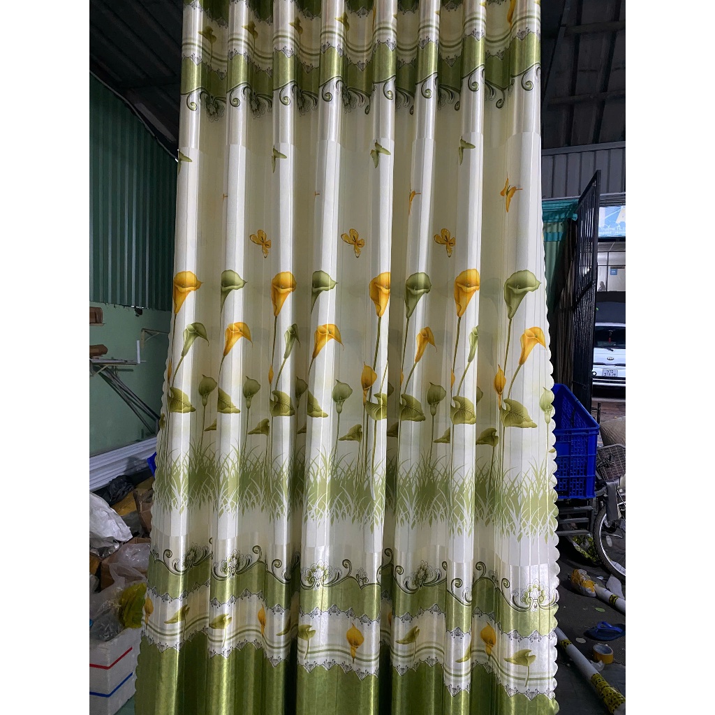 1 TẤM GẤM PHI BÓNG 2 MẶT 2 MÀU XANH LA CHƯA CÓ CÂY TREO - TREO 1 TẤM MUA 1 TẤM _TREO 2 TẤM MUA 2 TẤM RÈM CỬA VIỆT HÀN