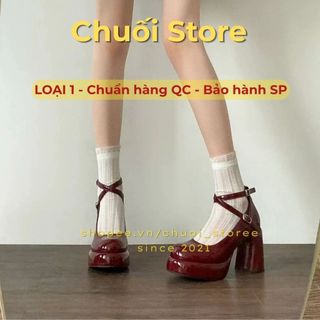 Giày cao gót nữ da PU tổng hợp dệt vải đế cao su đáng yêu dịu dàng tinh tế nữ tính