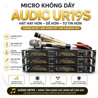 Micro Không Dây UR19S Chống Hú Rít Cực Tốt, Bắt Giọng Tốt, Hát Karaoke Hay, Hỗ Trợ Giọng Hát Yếu, Mic Hát Nhẹ