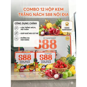 Combo 12 Hộp Kem Giảm Thâm Nách S88 Total White Underarm Cream Chính Hãng Nantawat Thái Lan - Dưỡng Trắng, Đều Màu Da
