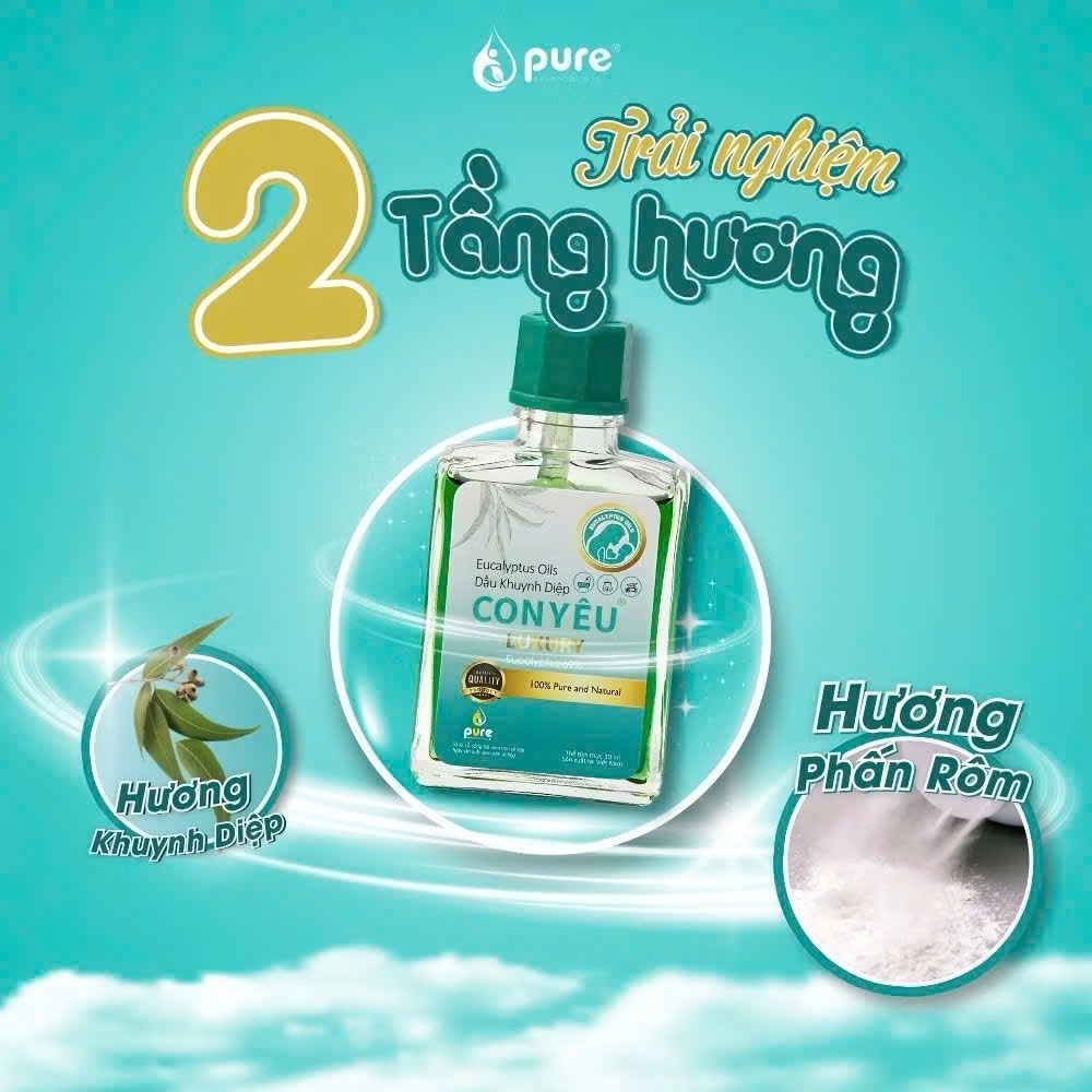 Dầu Khuynh Diệp Cho Bé Con Yêu 30mL – Giữ Ấm, Phòng Cảm, Giảm Ho, Ngừa Sổ Mũi Tinh Dầu Thiên Nhiên