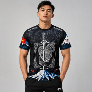 Áo Thun Võ Thuật Fighter MM01 - Áo Võ Thuật MMA, Boxing, Muay Thái, KickBoxing, Japan Style - Vải cá sấu cao cấp
