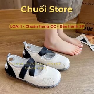 Giày thời trang nữ da PU tổng hợp dệt vải đế cao su dễ thương đáng yêu trẻ trung năng động