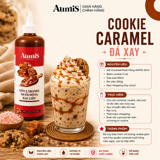 Xốt Caramel Muối Hồng Aumis 640gr – Béo Mặn Cân Vị, Chuẩn Pha Chế & Làm Bánh Cho Gia Đình, Quán Cafe