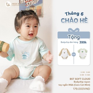 M&B (0-12M) Bodychip cộc tay vải Viscose co giãn 4 chiều mềm mịn, thoáng mát cho bé sơ sinh.