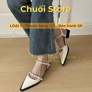 Giày bệt nữ da PU tổng hợp dệt vải đế cao su tinh tế thanh mảnh nổi bật cá tính