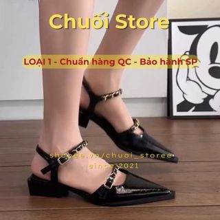 Giày bệt nữ da PU tổng hợp dệt vải đế cao su tinh tế thanh mảnh nổi bật cá tính
