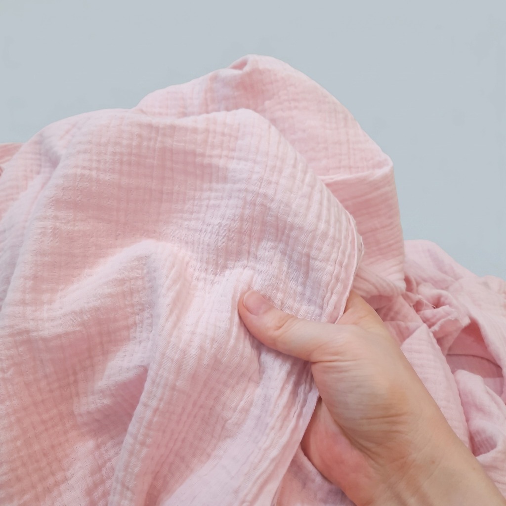 VẢI XÔ MUSLIN 2 LỚP MÀU TRƠN - MAY BỘ ĐỒ, ÁO, VÁY, KHĂN TẮM, CHĂN, GA, GỐI...