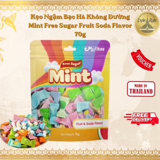 Kẹo Ngậm Bạc Hà Không Đường Mint Free Sugar Fruit Soda Flavor 70g - SHOP DẦU DOKRAK