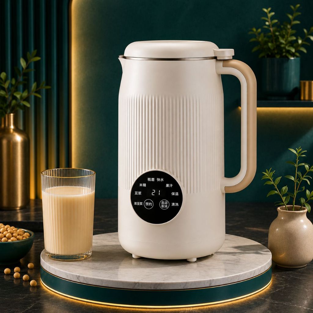Máy Làm Sữa Hạt  8 Chức Năng, Máy Nấu Sữa Hạt Dung Tích 1.2L Điều Khiển Cảm Ứng Sử Dụng，Inox 304
