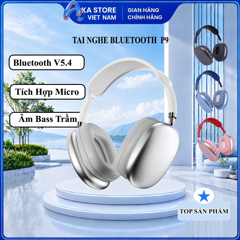 Tai Nghe Bluetooth AKA STORE P9 Tai Nghe Chụp Tai Âm Siêu Trầm