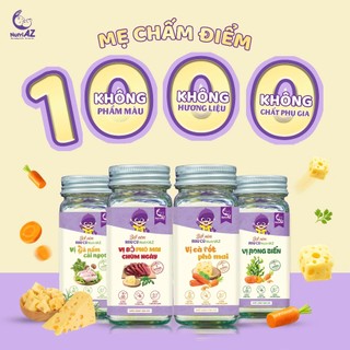 Combo 4 Hạt Nêm Và 3 Bột Gia Vị Cho Bé Ăn Dặm Từ 6 Tháng NutriAZ, Không Muối Đường, An Toàn Cho Bé
