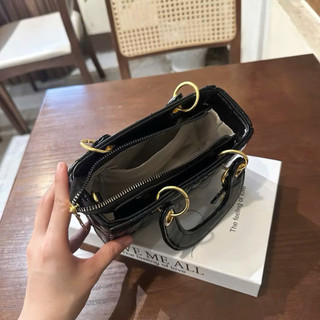 [LM2601] Túi Cốp Đeo Chéo Dáng Ngang Chữ Nhật Da Mềm Tặng Kèm Chùm Nơ Xinh Mẫu Mới