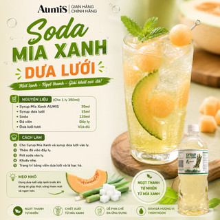 Đường Nước Mía Aumis 1 Lít – 1 Thùng 15 Chai – Ngọt Thanh 6.7 Brix – Pha Chế Cà Phê, Trà Sữa