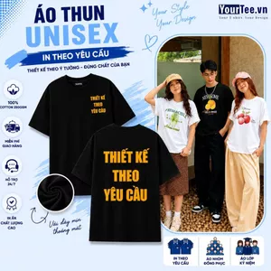 ÁO THUN UNISEX IN THEO YÊU CẦU, Áo Đồng Phục Công Ty, Nhà Hàng, Áo Nhóm, Chất Liệu Thun OVERSIZE Cotton 100% 250gsm-UN01